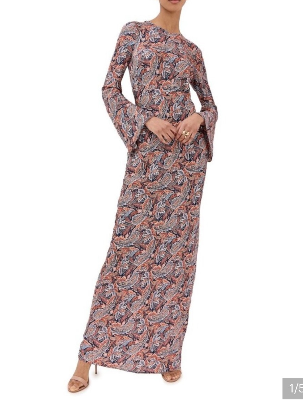 Veronica Beard NWOT Paisley Print Dress in Navy, Orange, Cream
